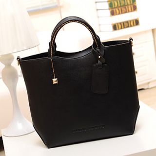 Fenghui WomenS Black Cross Pattern Pu Leather Shoulder Bag CrossbodyMessenger Tote