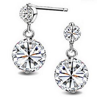 Europe Style Elegant Slivery Womens Alloy Drop Earring(1 Pair)