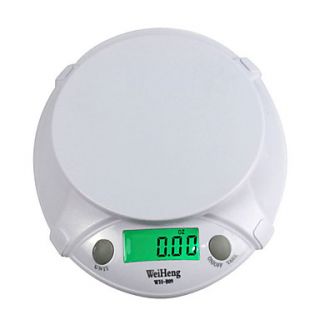 2013 New Digital LCD Electronic Scale 7Kg/1g With Food Disk for Kitchen/Laboratories Multipurpose White