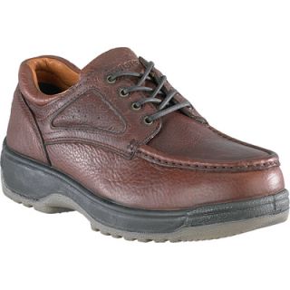 Florsheim Steel Toe Lace Up Oxford Work Shoe   Dark Brown, Size 8 1/2 Extra