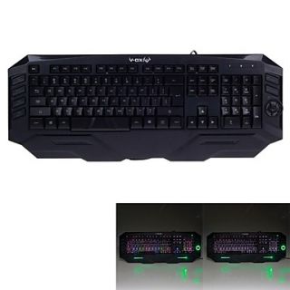 V 0X V1 USB Wired 110 Key Colorful Glare Gaming Keyboard