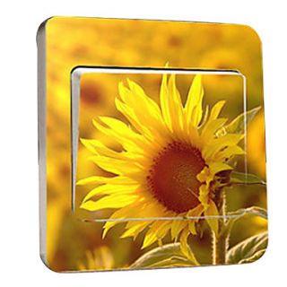 Elegant Countryside Style Sunflower Light Switch Stickers
