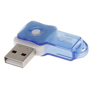 USB 2.0 Memory Card Reader (Black/Blue)