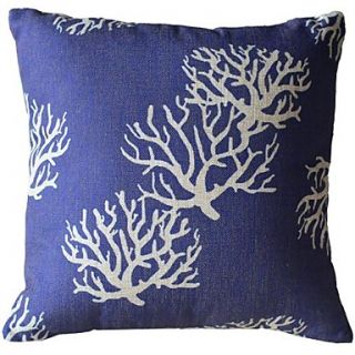 Blue And White Tree Pattern Decorative Pillow Cover