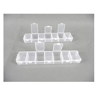 Plastic 14 Compartments Transparent Storage Case