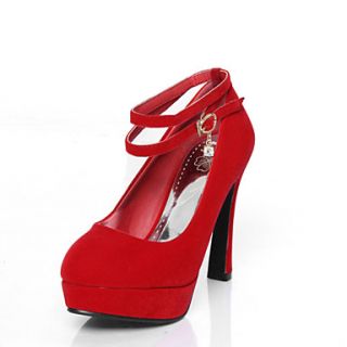 Suede Womens Stiletto Heel Platform Pumps/Heels Shoes(More Colors)