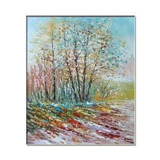 Hand Painted Impression Landscape Oil Painting with Stretched Frame Ready to Hang