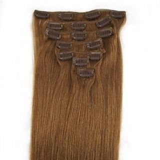 18 Inch 7Pcs 70g Clip in Remy Human Human Hair Extensiiion Straight Multiple Colors Available Q1870