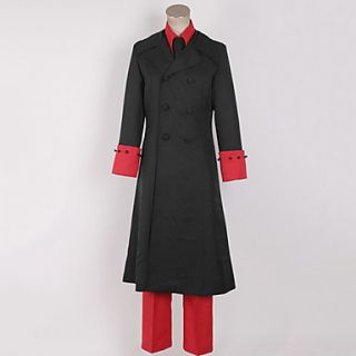 Hetalia Denmark Black Red Polyester Cosplay Costume