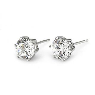 Beautiful 925 Sterling Silver With Top Quality Crystal Decoration Platinum Plated Earrings