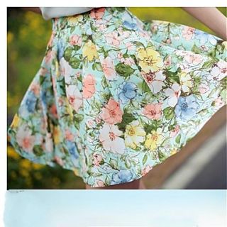 Womens Flower Chiffon Skirt