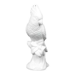 White Ceramic Parrot (WhiteDimensions 14 inches high x 6.75 inches wide x 4.75 inches deep CeramicColor WhiteDimensions 14 inches high x 6.75 inches wide x 4.75 inches deep)