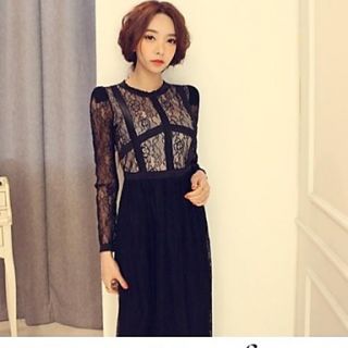 Womens Vintage Lace Sexy Dress