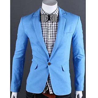 Mens Korean One Button Solid Color Blazer