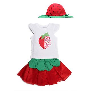Doomagic Kids Cute Strawberry Style Baby Romper(Screen Color)