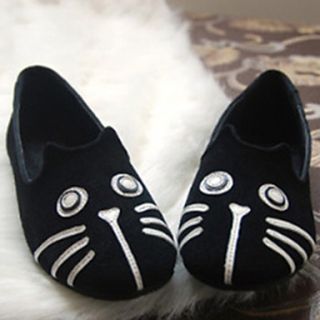 Hushan Womens Cat Pattern Flat Shoes