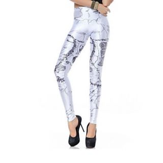 Elonbo Map Style Digital Painting High Women Free Size Waisted Stretchy Tight Leggings