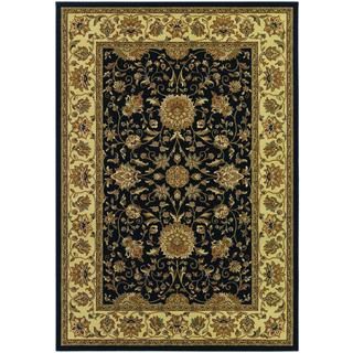 Izmir Floral Isfahan/ Black Area Rug (53 X 76) (BlackSecondary colors Burgundy, Gold, Green, Grey and IvoryPattern FloralTip We recommend the use of a non skid pad to keep the rug in place on smooth surfaces.All rug sizes are approximate. Due to the di