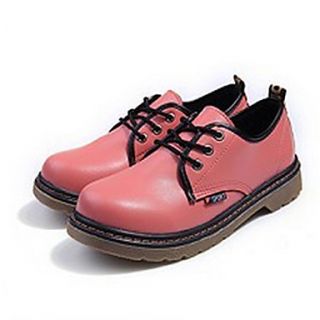 Hushan Womens Comfort Faux PU Leather Shoes(Pink)