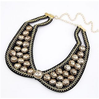 Womens Fake Beads Collar Shape Necklace