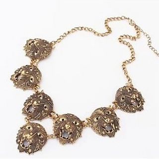 Womens Punk Vintage Leopard Head Necklace