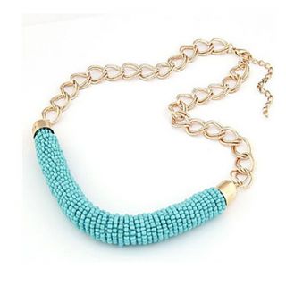 Womens Colorful Knit Necklace