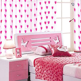 Hearts in Korean Style Curtain Line   Three Colors Available (41W × 71L)