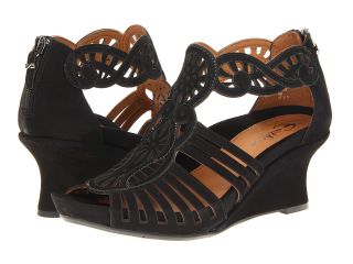Earthies Caradonna Womens Wedge Shoes (Black)