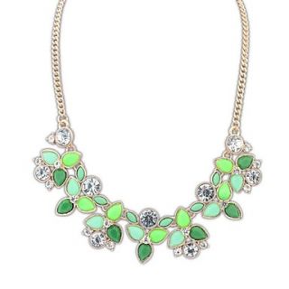 European and America Cute (Flowers) All Match Resin Chain Statement Necklace (More Color) (1 pc)