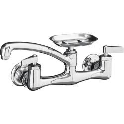 Kohler K 7855 4 bn Vibrant Brushed Nickel Clearwater Sink Supply Faucet With 8 Spout Reach And Lever Handles
