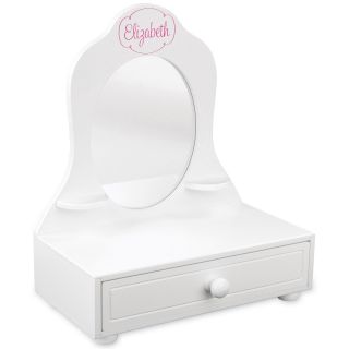 Kidkraft Tabletop Vanity Personalized, White, Girls
