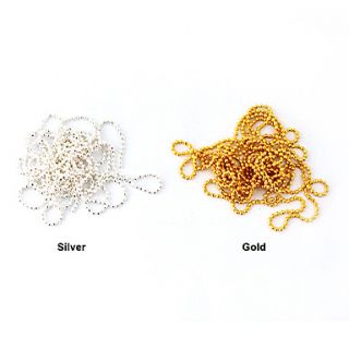 Steel Ball Chain Nail Decorations(1m,Assorted Colors)