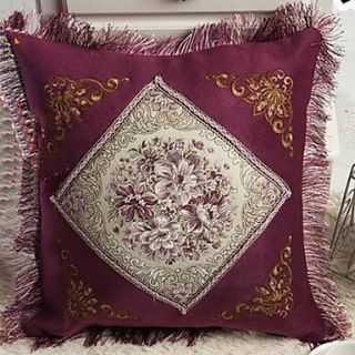 Retro Euro Floral Pattern Decorative Pillow With Insert   2 Colors Available