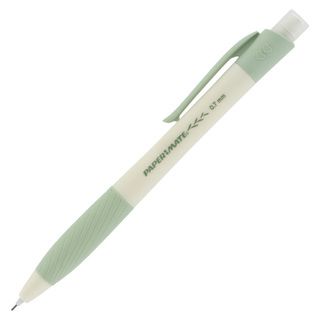Paper Mate Earth Write Biodegradable Mechanical Pencil (pack Of 12) (Green, whiteGrip Type Latex freeEraserRefillable RetractablePocket ClipModel 1762795DZ )