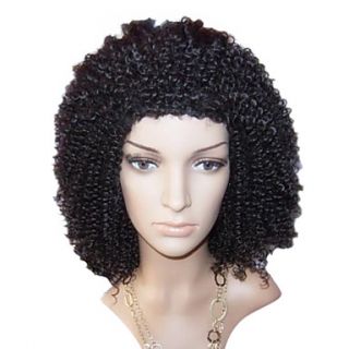 16 Inch African American Wigs Culry Hair Lace Frontal Wig Adjustable Cap More Colors Available