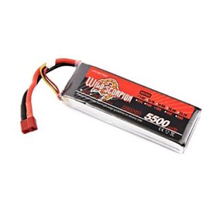 Wild Scorpion 7.4V 2S 5500mAh 35C Li Po Battery(T Plug)