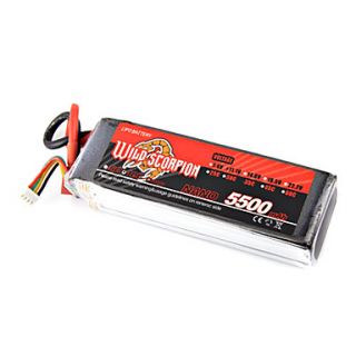 Wild Scorpion 11.1V 3S 5500mAh 35C Li Po Battery(T Plug)