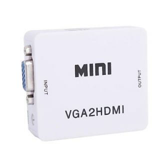 VGA to HDMI Video Converter Adapter with USB Charging Cable (0.8m)