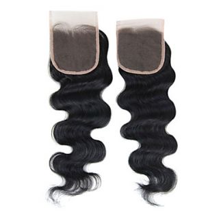 18 Brazilian Hair Silky Body Wave Lace Top Closure(55) Natural Color