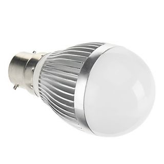 B22 3W COB 172LM 5478K Cool White Light LED Globe Bulb  Silver (95 265V)