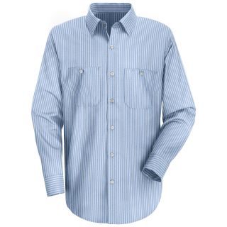 Red Kap SP10 Micro Check Uniform Shirt, Blue, Mens