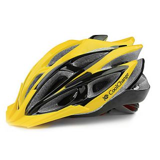 CoolChange 25 Vents YellowBlack EPS Integrally molded Cycling Unibody Helmet