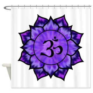  Purple Tie Dye Om Lotus Shower Curtain  Use code FREECART at Checkout