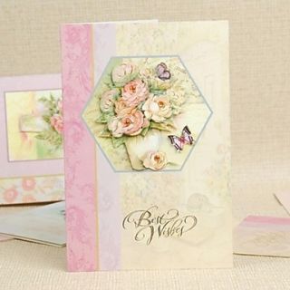 Elegant Floral Vertical Greeting Card