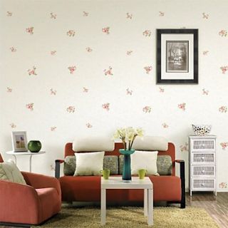 Contemporary Floral Non Woven Wallpaper