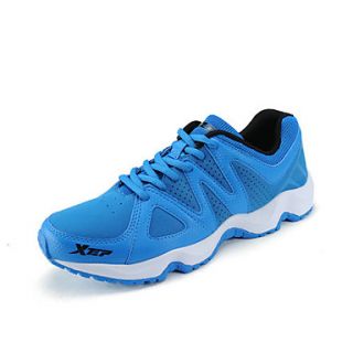 Xtep Mens Blue Suede Synthetic Leather Running Shoes