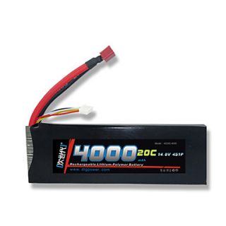 DLG 14.8V 4S 4000mAh 20C Li Po Battery(T Plug)