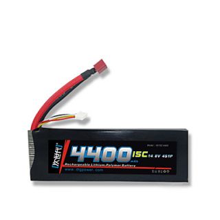 DLG 14.8V 4S 4400mAh 15C Li Po Battery(T Plug)