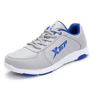 Xtep Mens Gray Synthetic Leather Sports Shoes