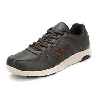 Xtep Mens Coffee Synthetic Leather Sports Shoes